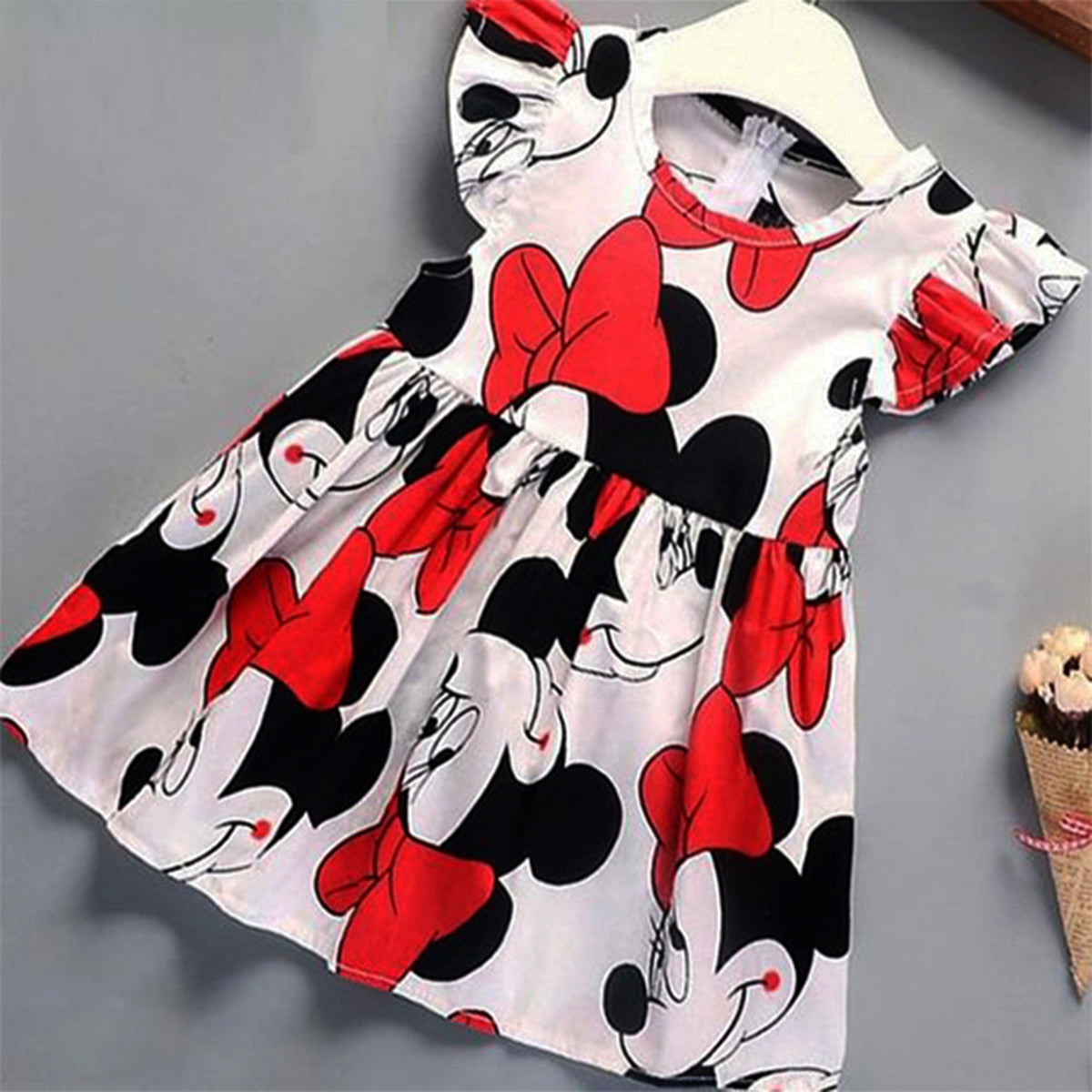 BabyGirl's candy & Floral & Micky Mouse Princess Stylish Dresses_Frocks (Combo Pack Of 3) for Kids.
