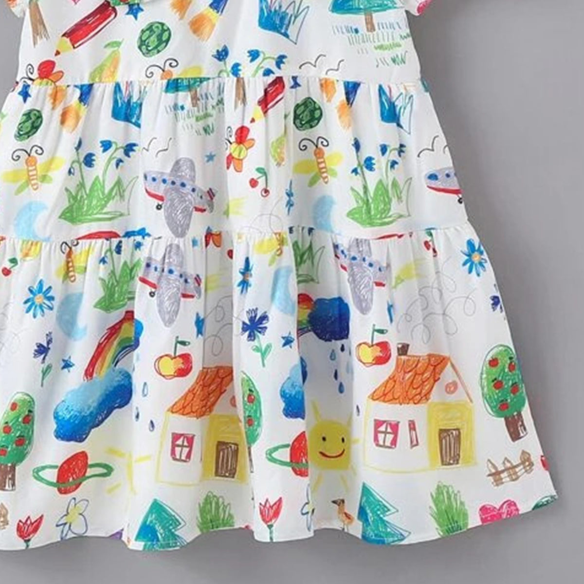 Baby Girl's Floral & Rainbow & Princess Dresses_Frocks (Combo Pack 3) for Kids.