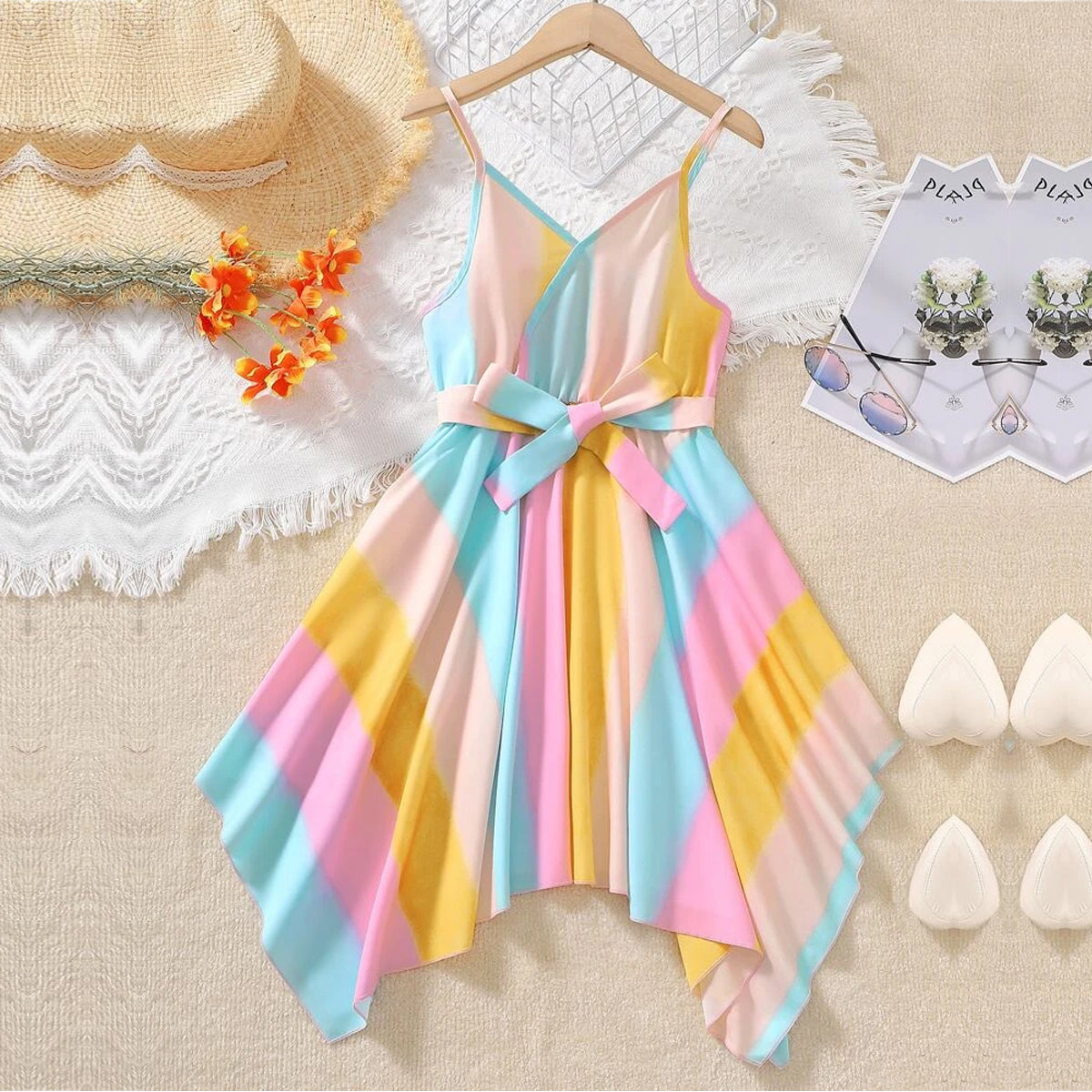 Hanky Hem Belted & Love Letter Frocks (Combo Pack Of 2) for Kids.