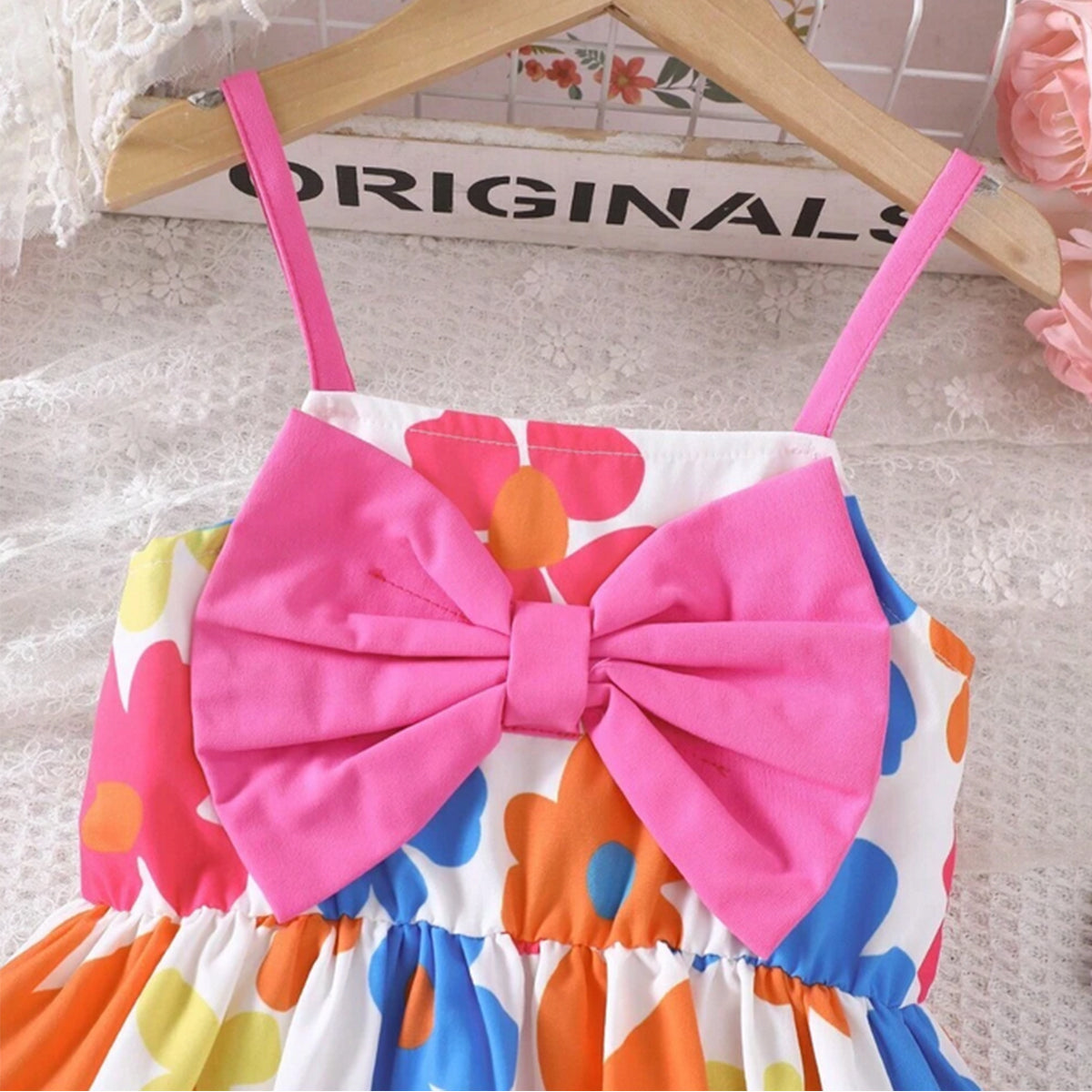 Girls Floral & Rainbow Designer Frocks (Combo Pack Of 4) For Girl's.