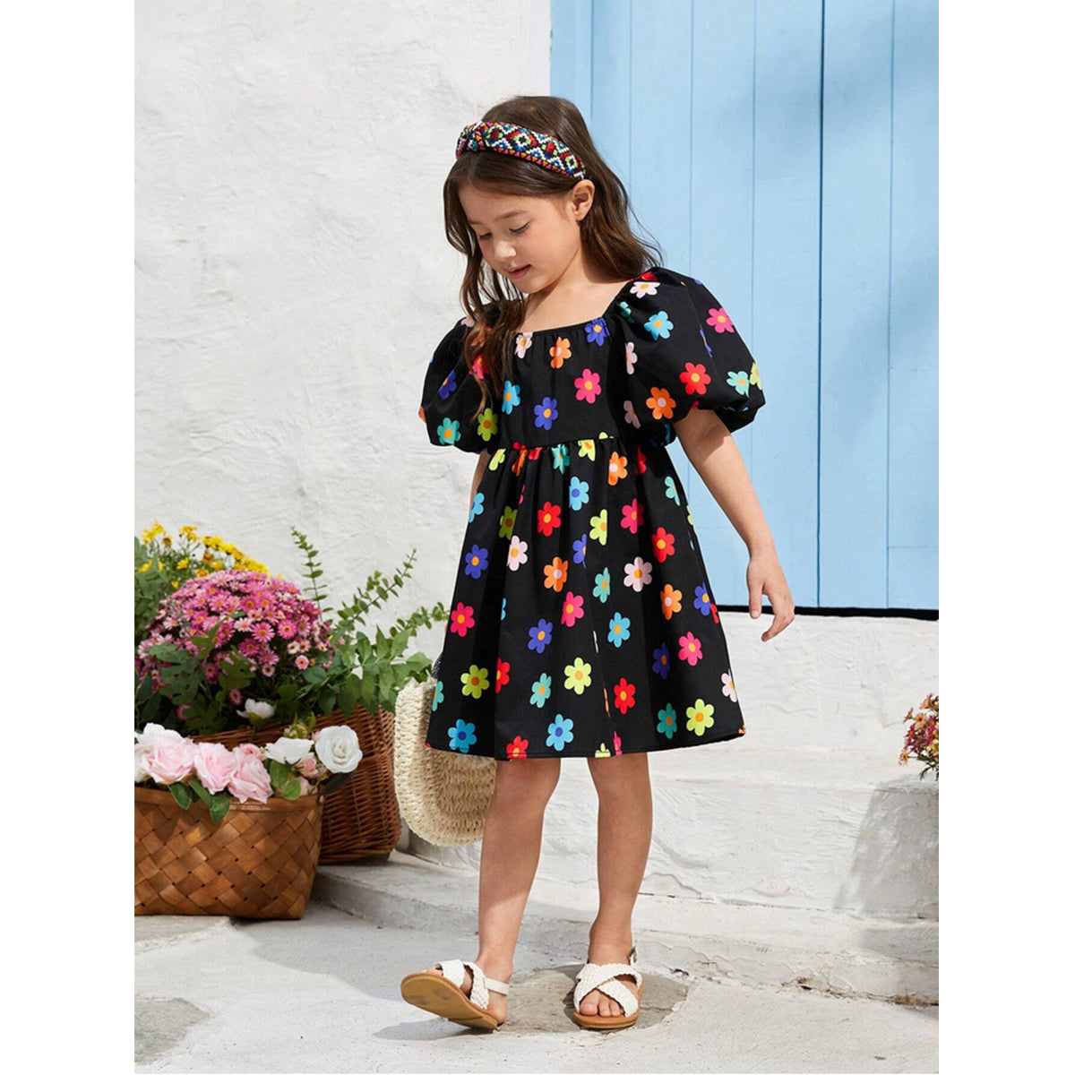 BabyGirl's Floral Dresses_Frocks (Combo Pack Of 3) for Kids.