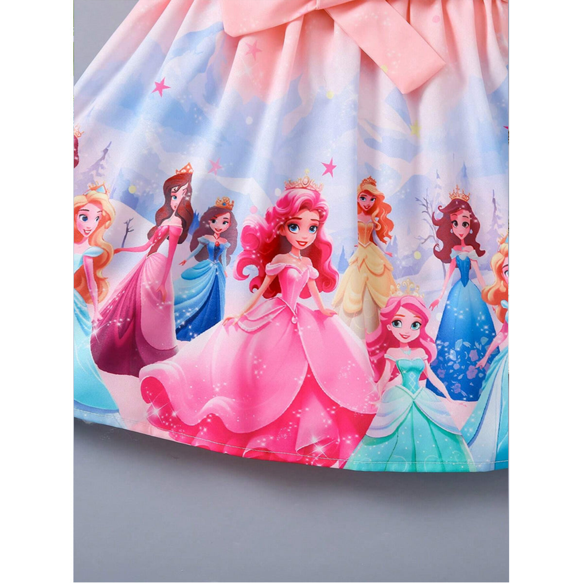 Baby Girl's Barbie Princess & Rainbow Dress (Combo Pack Of 2) For Girl's.