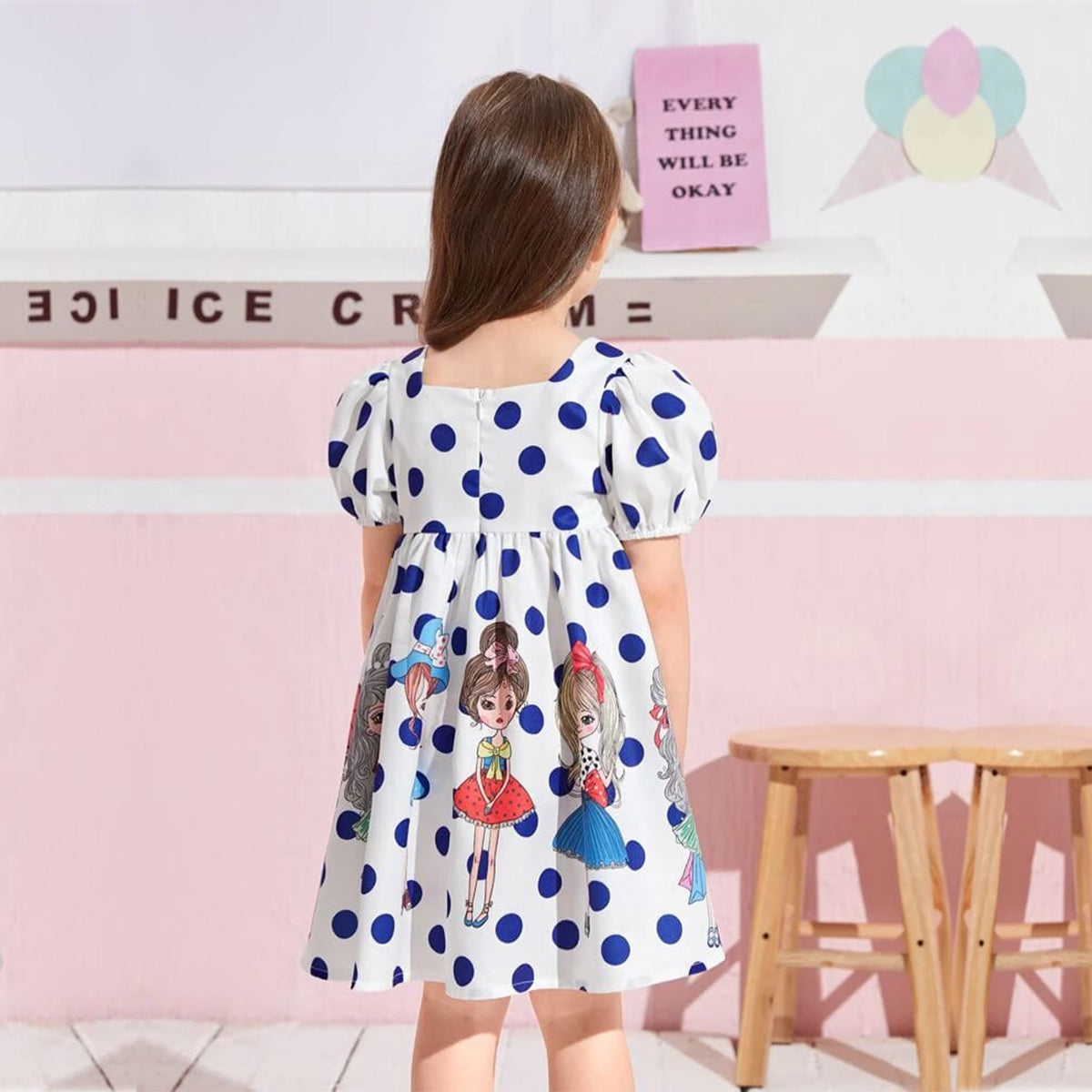 BabyGirl's Cotton Floral Multicolor Designer Frocks & Dresses (Combo Pack Of 5) for Kids.