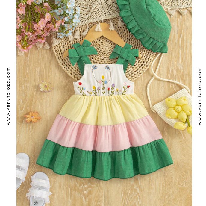 BabyGirl's Floral Dresses_Frocks (Combo Pack Of 3) for Kids.