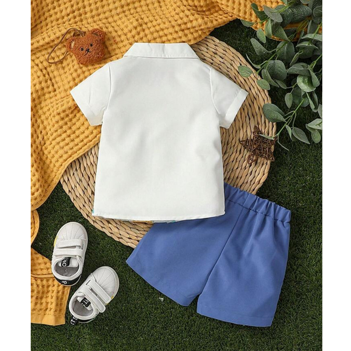 Venutaloza Baby Set Animals Graphic's (Combo Pack Of 3) Shirt & Shorts Two Piece Set For Boy & Girls.