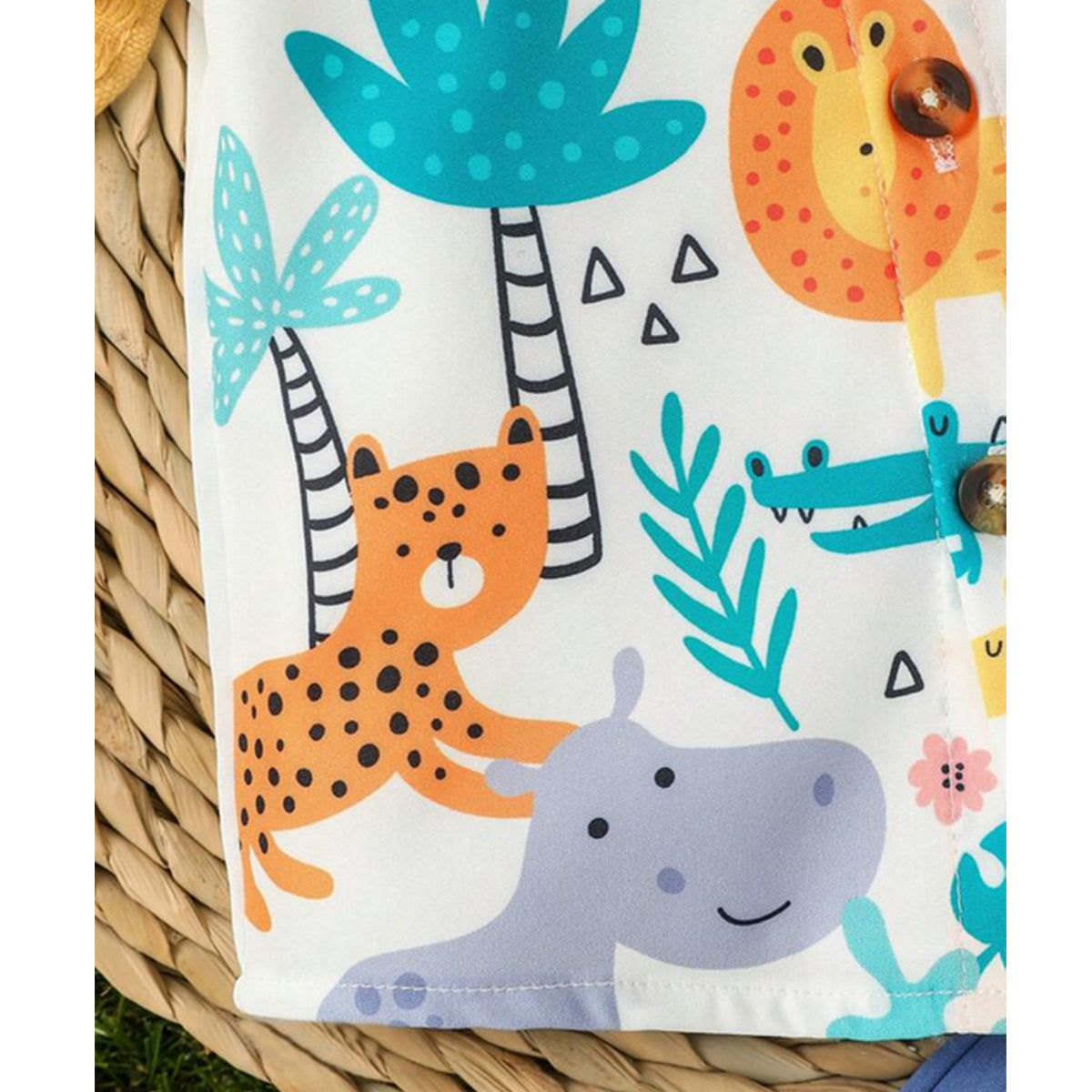 Venutaloza Baby Set Animals Graphic's (Combo Pack Of 3) Shirt & Shorts Two Piece Set For Boy & Girls.