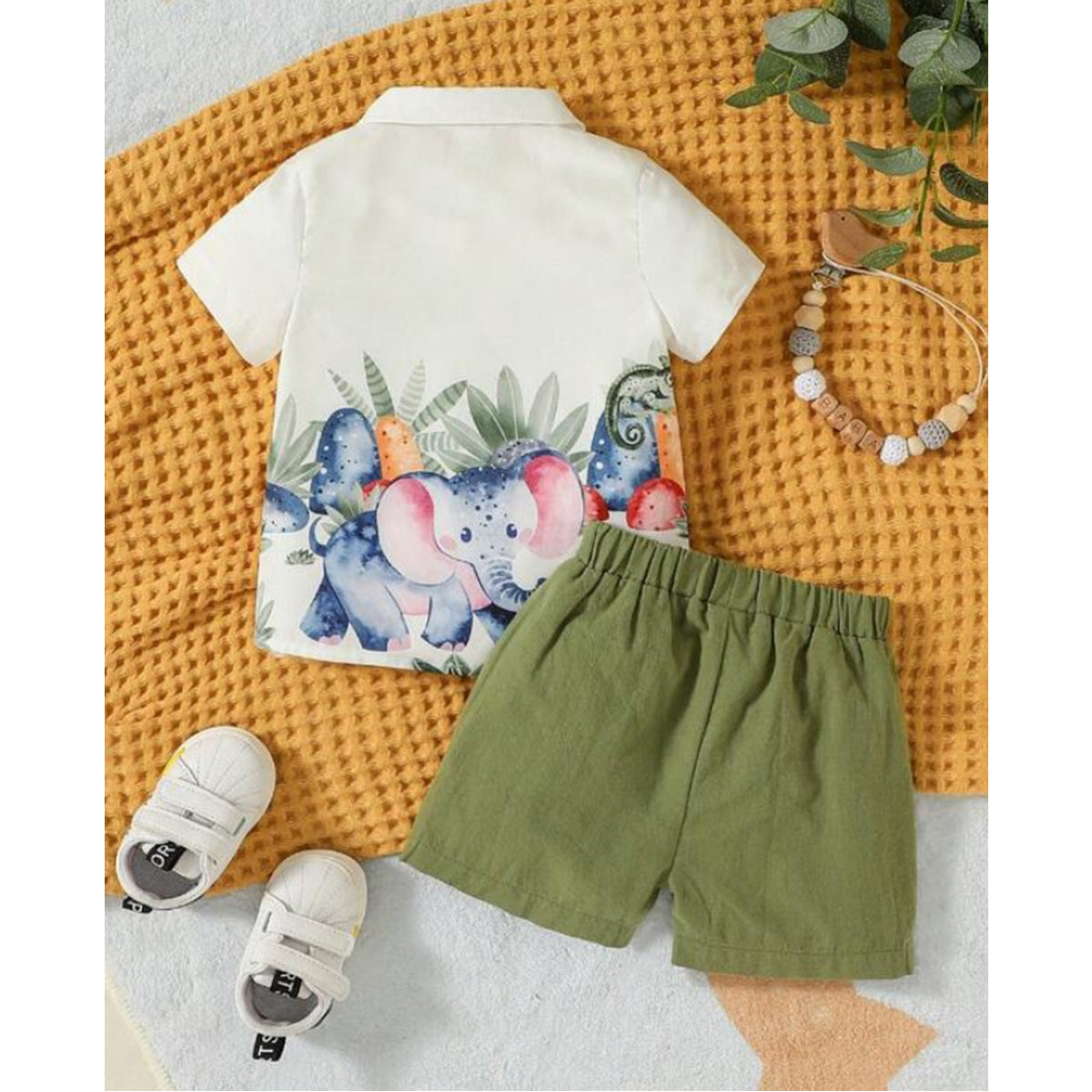 2Pc Baby Set Animals (Combo Pack Of 2) Shirt & Shorts Set For Boy & Girls.