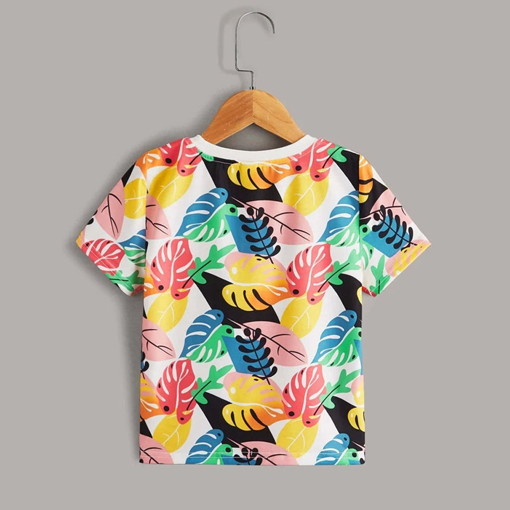 Venutaloza Boy's Allover Graphic & Florals & Colourfull (Combo Pack of 4) T-shirt For Boys & Girls..