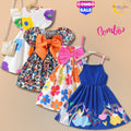 Girls Floral & Rainbow Designer Frocks (Combo Pack Of 4) For Girl's.